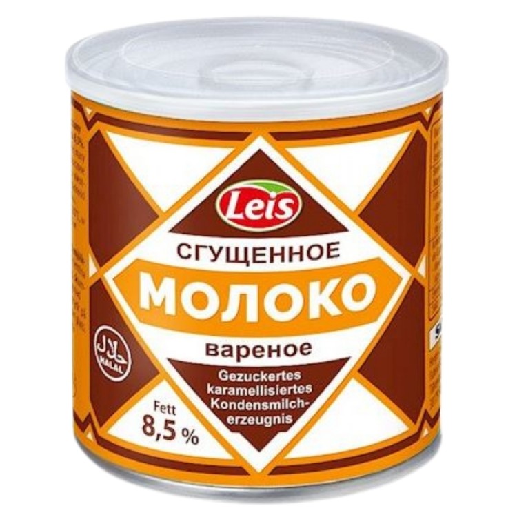 Βρασμένο Συμπυκνωμένο Ζαχαρούχο Γάλα Καραμελωμένο 370g LEIS