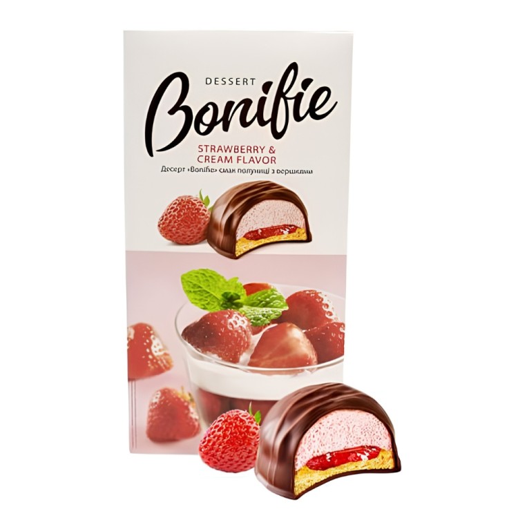 Γλύκισμα Bonifie-Bonjour με Ζελέ Φράουλα 232g KONTI