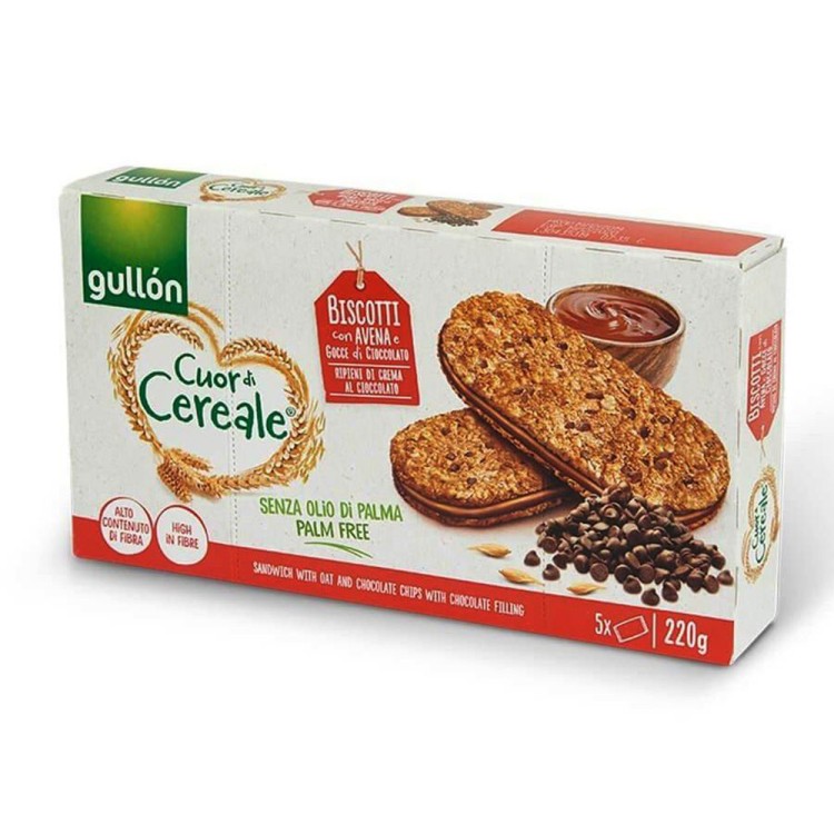 Μπισκότα Βρώμης με Γέμιση Πραλίνας 220g GULLON