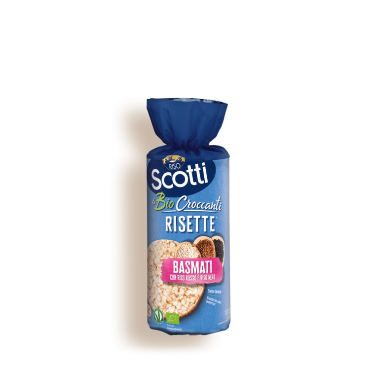 Ρυζογκοφρέτα Μπασμάτι με Κόκκινο και Μαύρο Ρύζι 120g SCOTTI