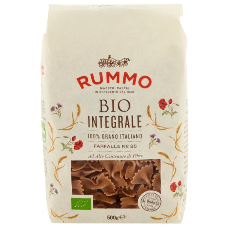 Wholewheat Farfalle Organic 500g RUMMO