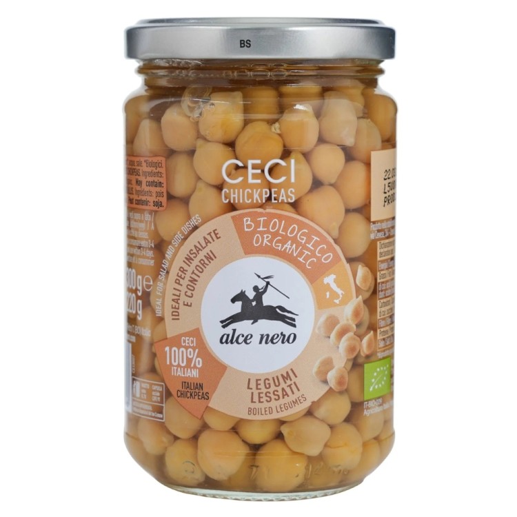 Βιολογικά Βρασμένα Ρεβίθια 300g ALCENERO