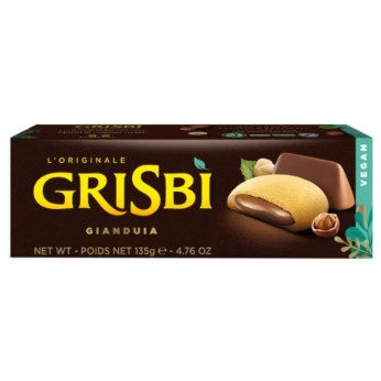 Μπισκότα με Γέμιση Gianduia Vegan 135g GRISBI