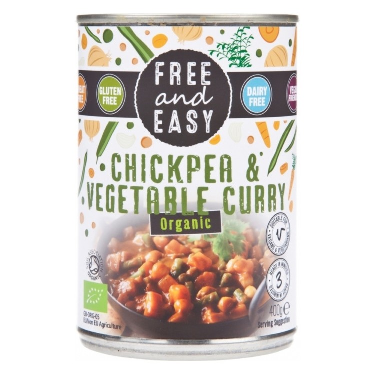 Organic Chickpea And Vegetable Curry 400g FREE & EASY