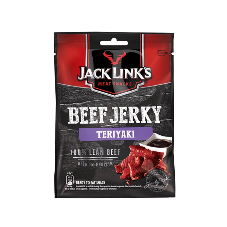 Σνακ Αποξηραμένου Βοδινού Κρέατος με Γεύση Τεριγιάκι 70g JACK LINK'S