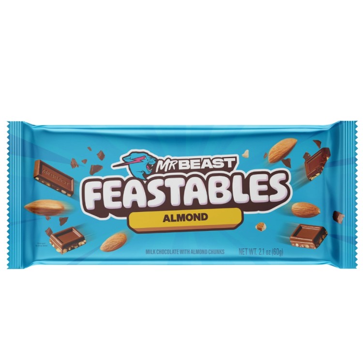 Σοκολάτα Γάλακτος με Αμύγδαλα Feastables 60g MR BEAST