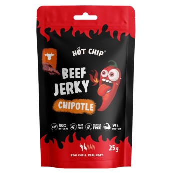 Καυτερό Σνακ Jerky με Γεύση Τσίλι Chipotle 25g HOT CHIP