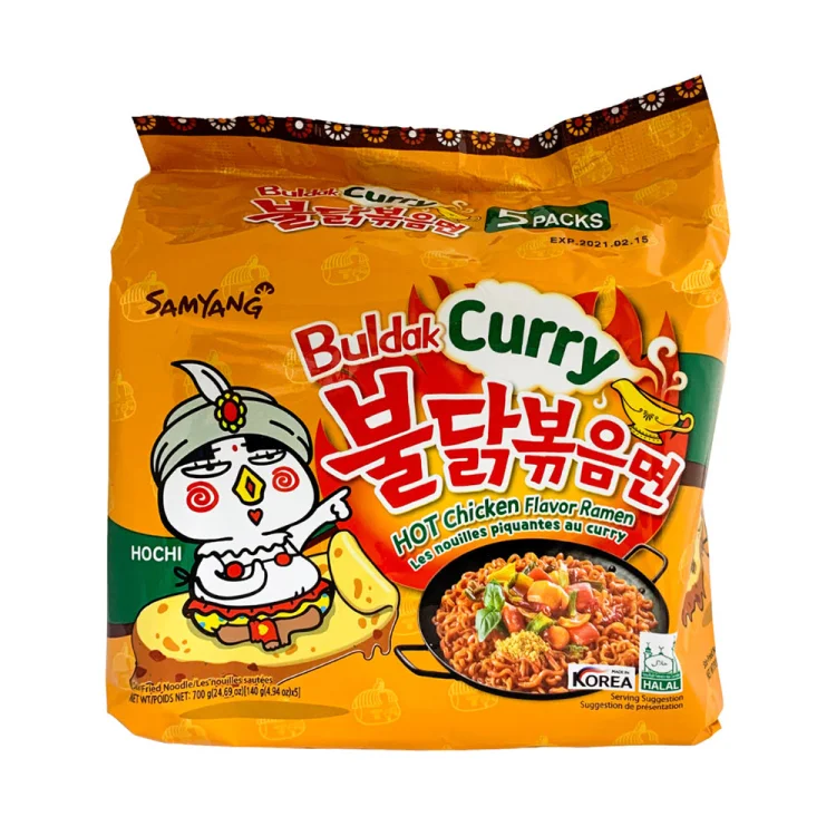 Instant Hot Curry Chicken Flavor Ramen 700g (5X140g) SAMYANG