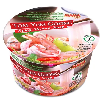 Instant Rice Noodles Tom Yum Goong Spicy Shrimp Flavour Bowl 70g MAMA