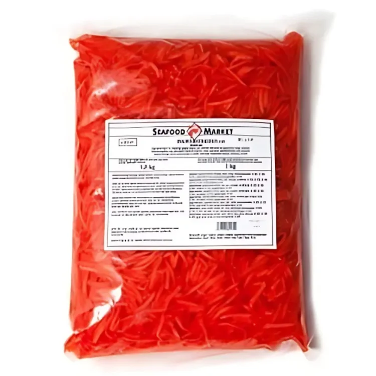 Pickled Red Ginger Strips - Beni Shoga 1kg SEAFOOD MARKET