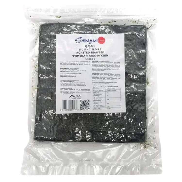 Ψημένα Φύλλα Φυκιών Για Σούσι (50 Φύλλα) 140g SHIMAMI Ψημένα Φύλλα Φυκιών Για Σούσι (50 Φύλλα) 140g SHIMAMI