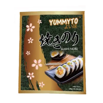 Ψημένα Φύλλα Φυκιών Για Σούσι (50 Φύλλα) 140g YUMMYTO