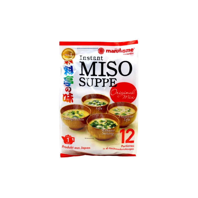 Instant Miso 4 Flavours (Tofu, Fried Tofu, Wakame, Spring Onion) 225,9g MARUKOME