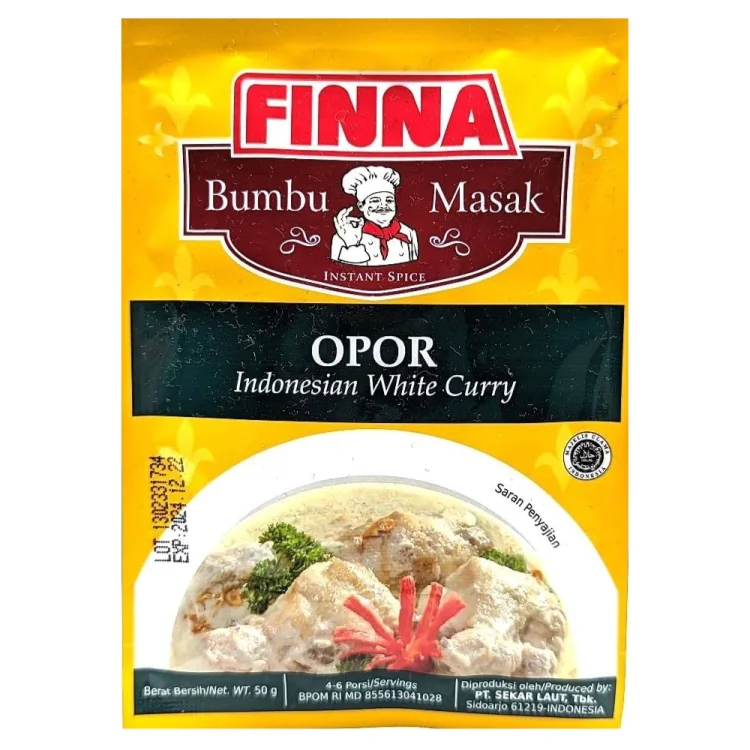 White Curry Paste Opor Indonesian Style 50g, FINNA White Curry Paste Opor Indonesian Style 50g, FINNA