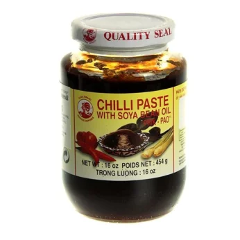 Chili Paste With Soy Bean Oil - Prik Pao 454g COCK