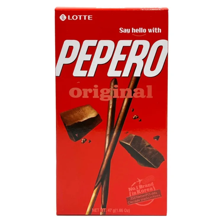 PEPERO Original Chocolate Coated Sticks - 롯데 빼빼로 오리지널 47g LOTTE