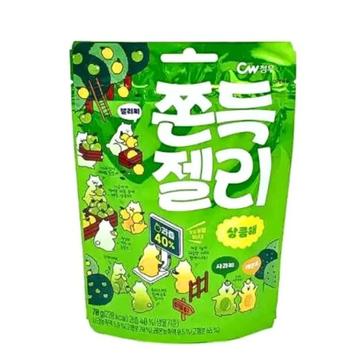 Apple and Lemon Flavored Sticky Sour Jellies 70g CHEONGWOO