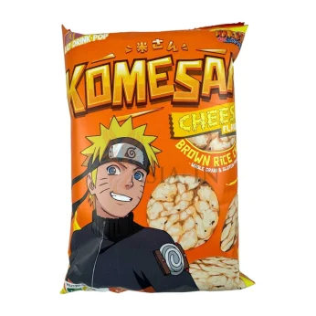 Komesan Brown Rice Chips Cheese Flavor ONE PIECE NARUTO 60g ULTRA POP