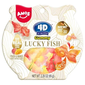 Ζελεδάκια 4D σε Σχήμα Ψαριού 65g AMOS