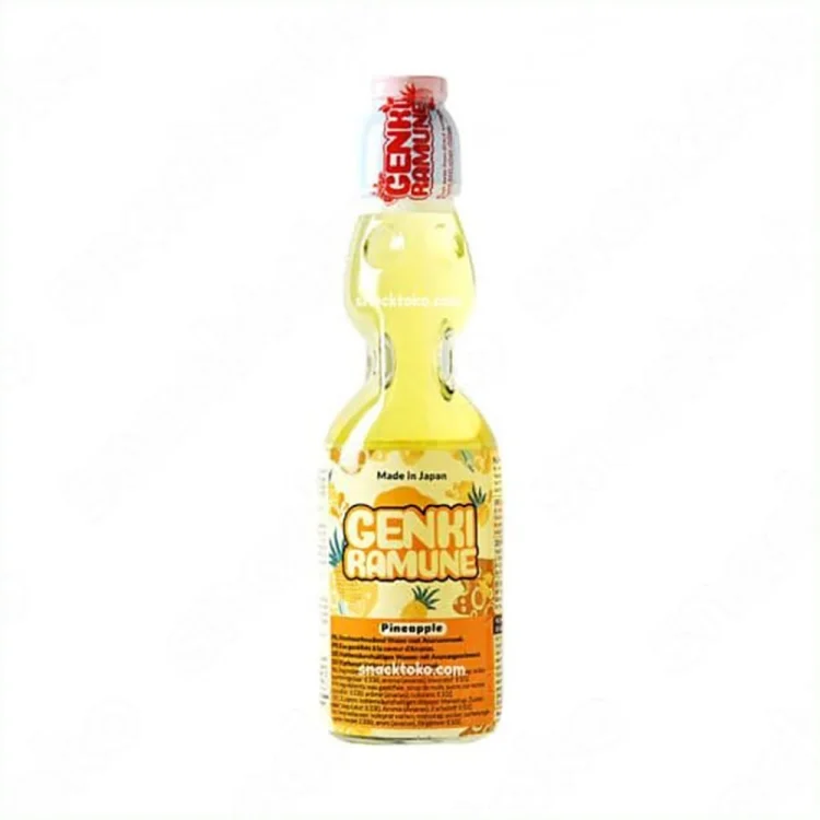 Ανθρακούχο Αναψυκτικό Ramune Με Γεύση Ανανά 200ml GENKI