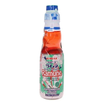 Ανθρακούχο Αναψυκτικό Ramune Με Γεύση Καρπούζι 200ml KIMURA