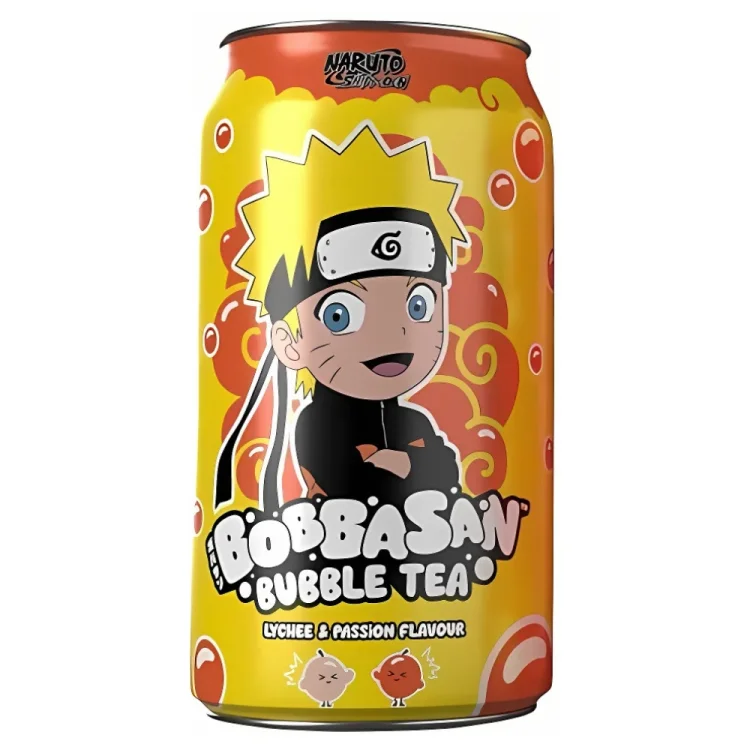 Bubble Tea Lychee & Passionfruit Flavour Naruto 320ml BOBBASAN