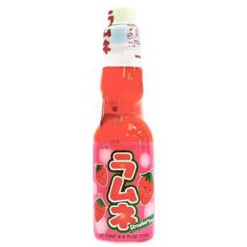 Ιαπωνικό Ανθρακούχο Αναψυκτικό Ramune με Γεύση Φράουλα 200ml HATAKOSEN