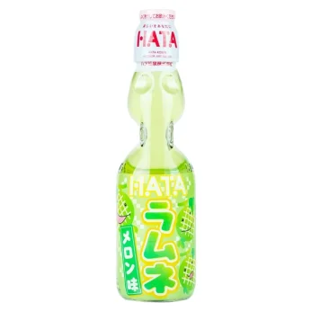 Ιαπωνικό Ανθρακούχο Αναψυκτικό Ramune με Γεύση Πεπόνι 200ml HATA KOSEN