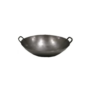 Wok 2 Ear Iron Round Bottom 14''