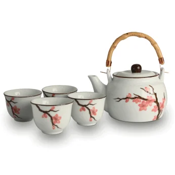 Σετ Τσαγιού 800ml 5 τμχ Σχέδιο Σακούρα