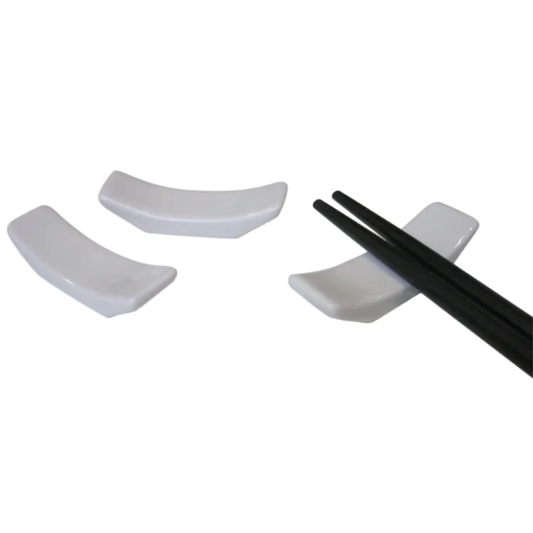 Porcelain Chopsticks Holder White 7x2cm 1 pcs