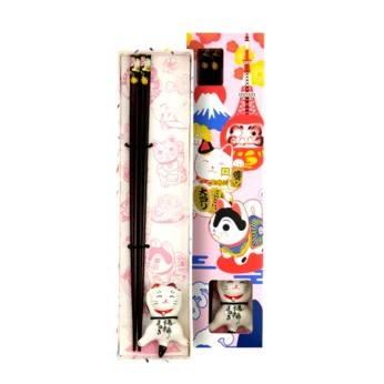 Chopsticks Giftset and Rest Lucky Cat, TOKYO DESIGN STUDIO