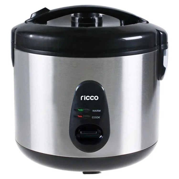 Rice Cooker 1LT Chrome Black RICCO