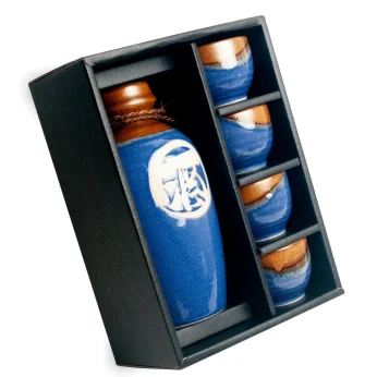 Σετ Σακέ Κεραμικό 1 Καράφα 4 Ποτηράκια