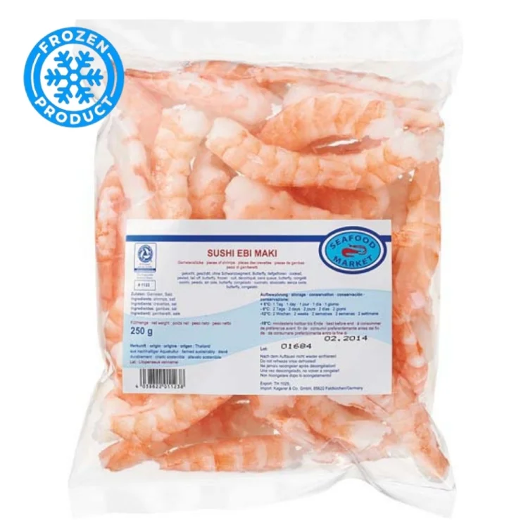 Γαρίδα Για Σούσι Βρασμένη Καθαρισμένη 250g (Περίπου 35 Γαρίδες) SEAFOOD MARKET