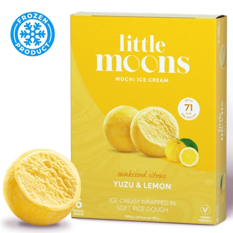 Mochi Yuzu Lemon Ice Cream Vegan 192g (6x32g) LITTE MOONS