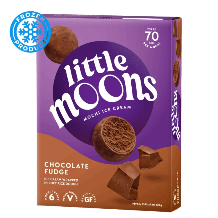 Mochi Chocolate Fudge Ice Cream Vegan Gluten Free - 6 Mochi 180g LITTLE MOONS