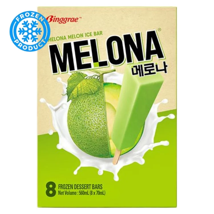 Melona - Παγωμένο Επιδόρπιο με Γεύση Πεπόνι 8 x 70ml BINGGRAE