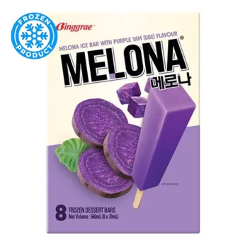 Melona - Παγωμένο Επιδόρπιο με Γεύση Μωβ Γλυκοπατάτα 8 x 70ml BINGGRAE