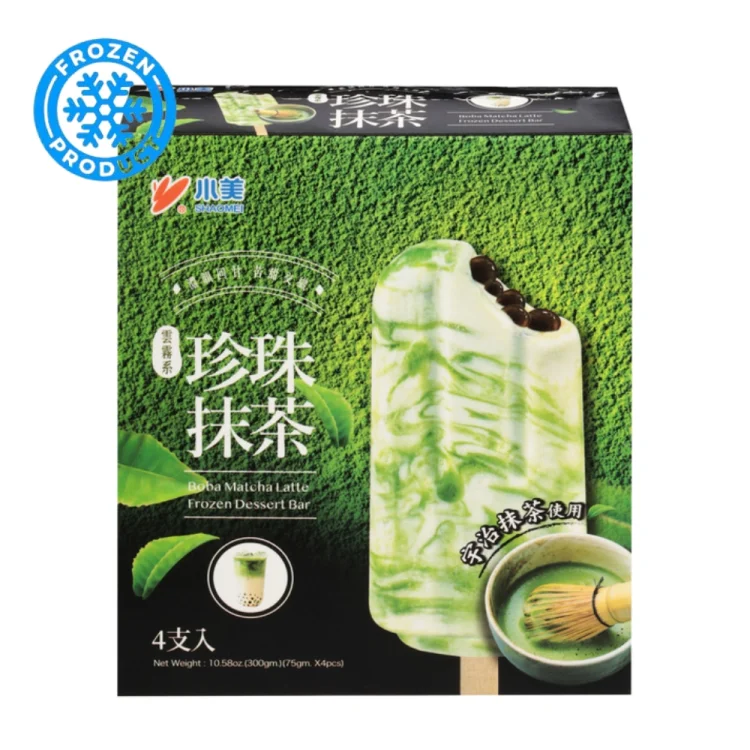 Matcha Latte Boba Ice Bar 300g (4 x 75g) SHAOMEI