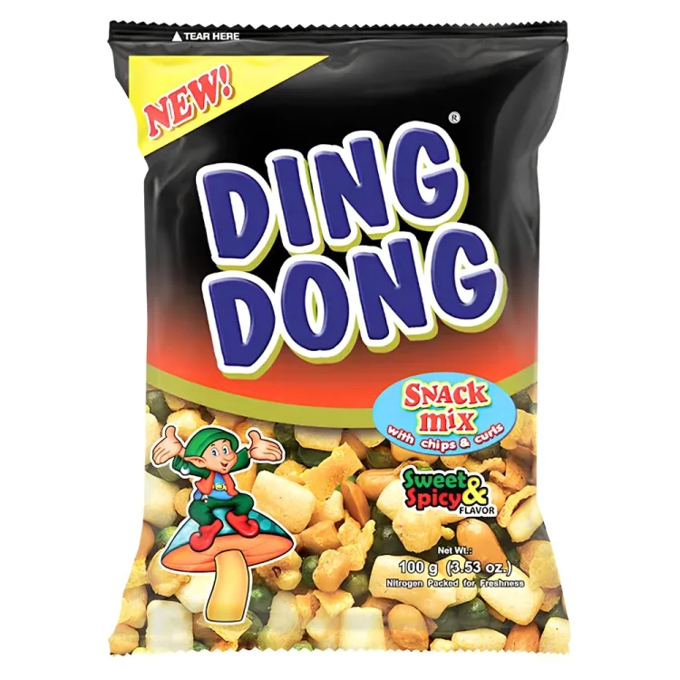 Hot Snack Mix Chips & Curls 95g DING DONG