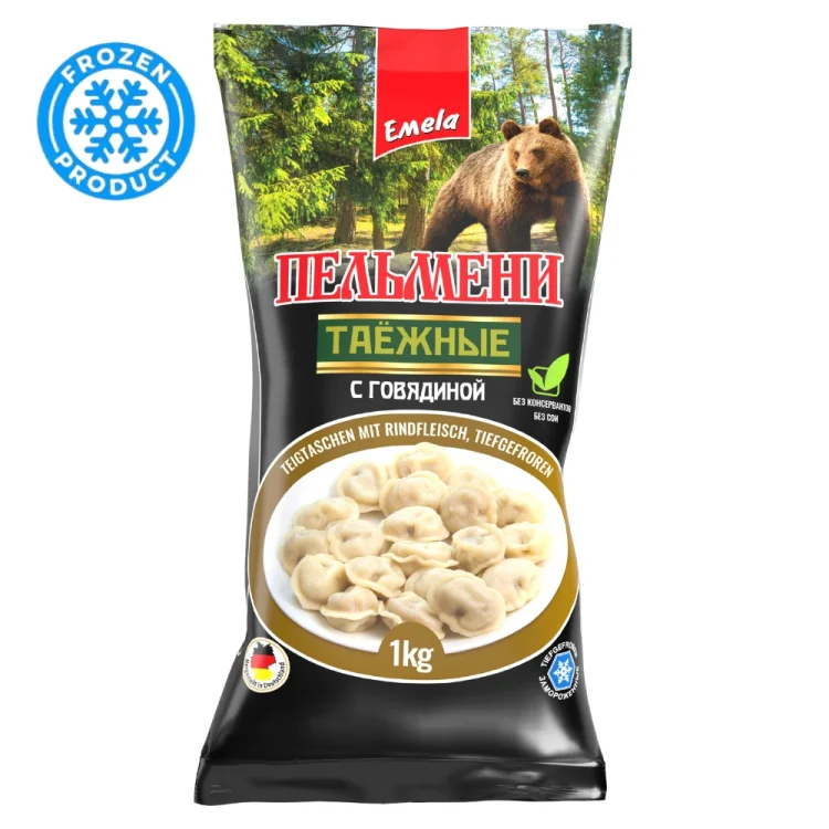 Pelmeni Beef Frozen - Пельмени Таежные говядина 1kg TAEGNYE