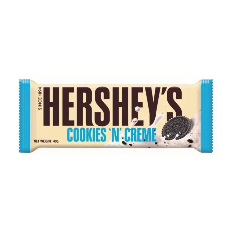 Cookies and Cream Chocolate Bar 43g HERSHEY'S