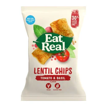 Τσίπς Φακής με Γεύση Τομάτας και Βασιλικού 113g EAT REAL