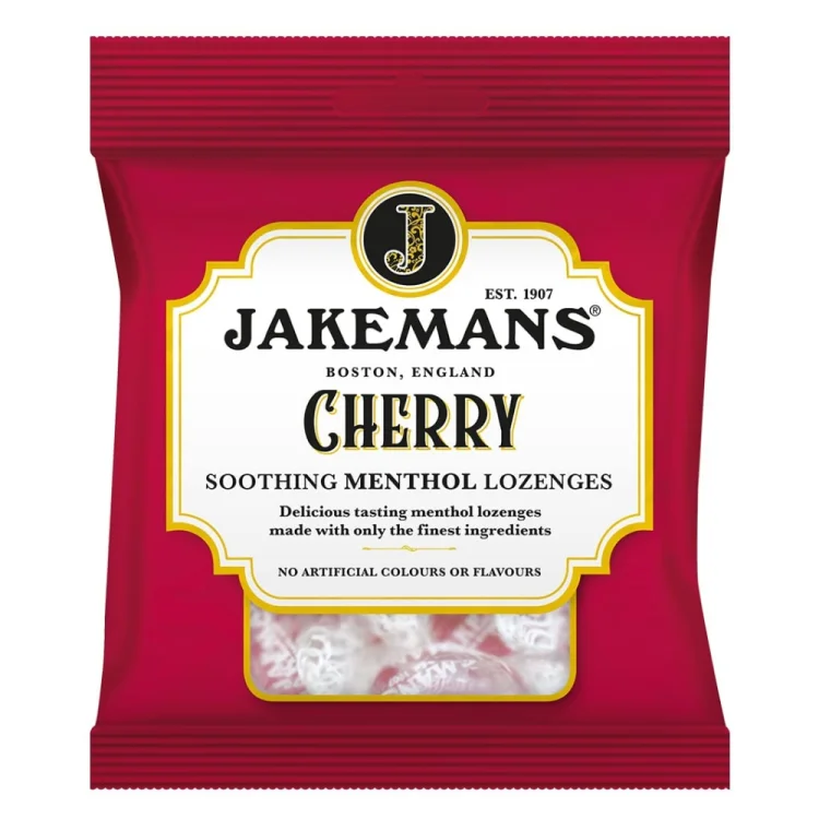Καραμέλες Λαιμού με Γεύση Κεράσι 73g JAKEMANS