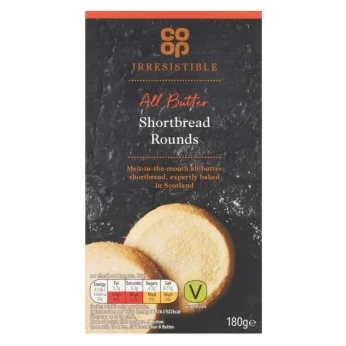 Στρογγυλά Μπισκότα Βουτύρου Shortbread 180g CO OP