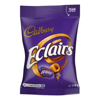 Eclairs Μαλακές Καραμέλες με γέμιση Σοκολάτα Γάλακτος 110g CADBURY