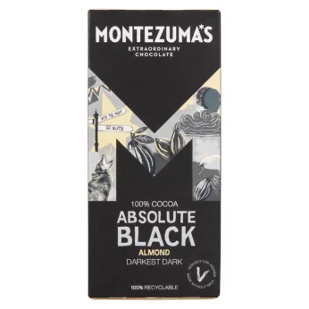 Almond Absolute Dark Chocolate 100%  90g MONTEZUMA'S