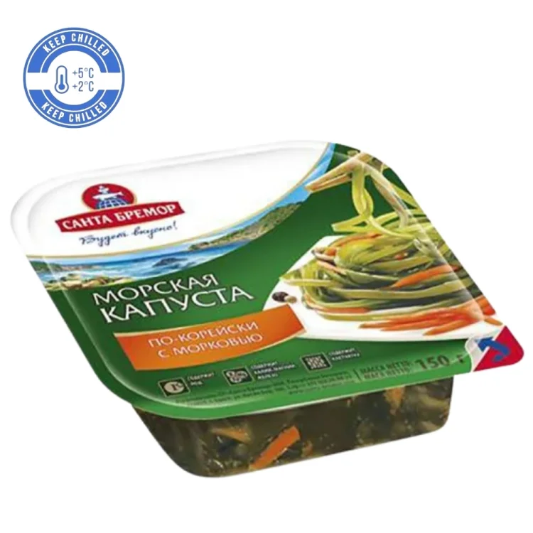 Korean Marinated Laminaria Seaweed Salad with Carrots 150g SANTA BREMOR