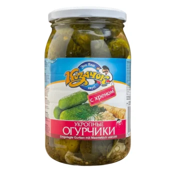 Αγγούρια Τουρσί με Ρέβα και Άνηθο 900 ml KAZ